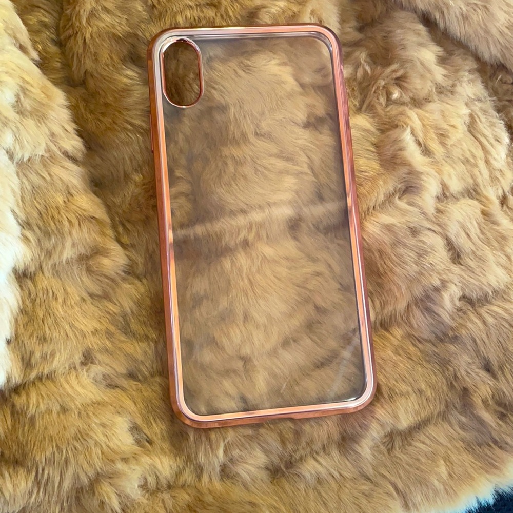 iPhone XS Max case rose gold clear